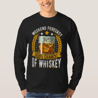 Whiskey Grappige Drank Prognose Drink Whisky Bourn T-shirt