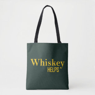 Whiskey helpt grappige alcohol gezegden whisky cit draagtas