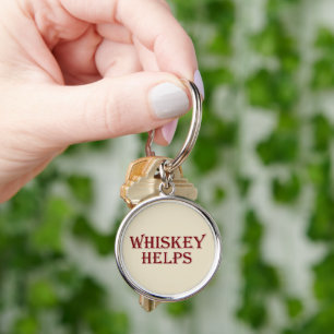 Whiskey helpt grappige alcohol gezegden whisky cit sleutelhanger