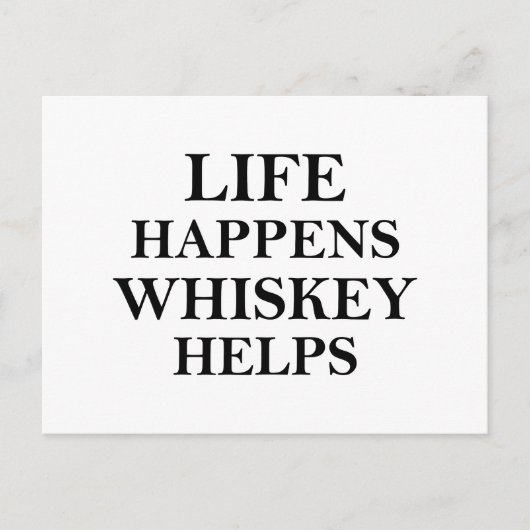 Whiskey helpt grappige alcoholische gezegden feestdagenkaart (Voorkant)