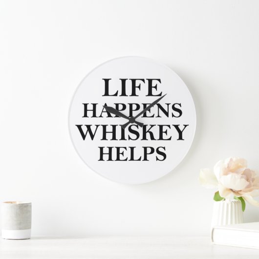 Whiskey helpt grappige alcoholische gezegden grote klok (Huis)