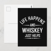 Whiskey helpt grappige citaten drink alcohol gezeg briefkaart (Voorkant / Achterkant)