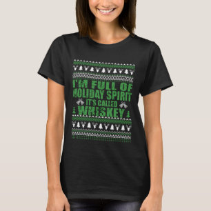 Whiskey is mijn geest grappige lelijke kerst trui t-shirt