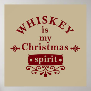 whiskey is mijn kerstgeest poster