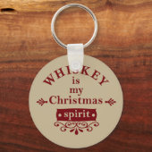 whiskey is mijn kerstgeest sleutelhanger (Voorkant)