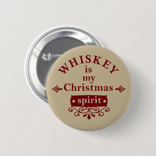 Whiskey is mijn kerstsfeer ronde button 5,7 cm