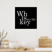 whiskey is mijn leven poster (Keuken)