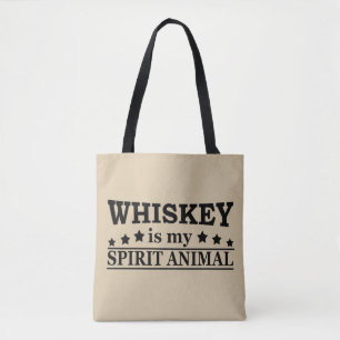Whiskey is mijn spirituele dier grappige alcohol g draagtas