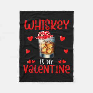 Whiskey is mijn Valentijn Funny Joke Single Drinke Fleece Deken