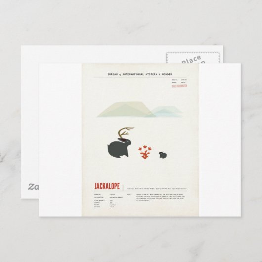 Whiskey Jackalope Briefkaart (Voorkant / Achterkant)