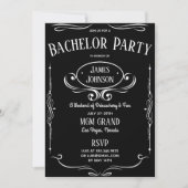 Whiskey Label Bachelor(ette) Feestje Kaart (Voorkant)