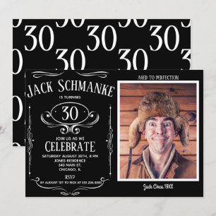 Whiskey Label OTH Foto Verjaardagsfeest Kaart