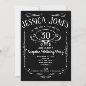 Whiskey Label Over the Hill Kaart (Voorkant)