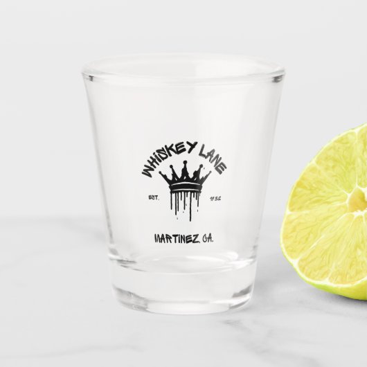 Whiskey Lane Graffiti Log Shot Glass Glas (Voorkant)