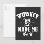 Whiskey m'a fait le faire carte postale (Devant / Derrière)