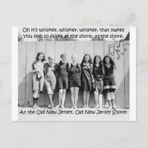 Whiskey maakt je gek op de oude NJ Shore Briefkaart
