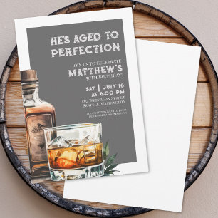 Whiskey Mannen verjaardagsfeestje Kaart
