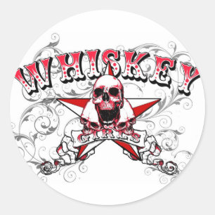 Whiskey Meisjes Skulls Sticker