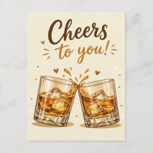 Whiskey On The Rocks Verjaardag Briefkaart