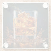 Whiskey op de rots glazen onderzetter (Achterkant)