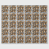 Whiskey patroon cadeaupapier (Vlak)