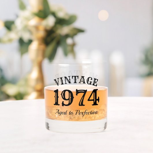 Whiskey personnalisé verre à boire 50e cadeau d'an (Insitu (Mariage))