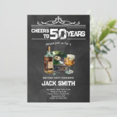 Whiskey pour les adultes anniversaire invitation (Debout devant)