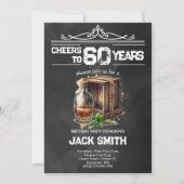 Whiskey pour les adultes anniversaire invitation (Devant)