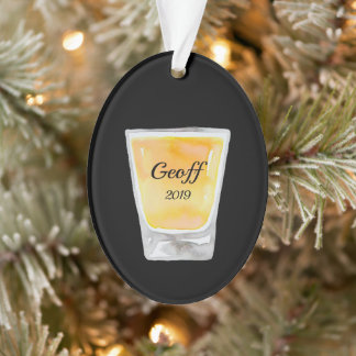 Whiskey Shot Personalized Ornament