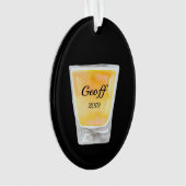 Whiskey Shot Personalized Ornament (voorkant)