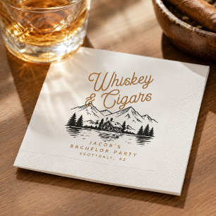 Whiskey & Sigaren Bachelor Party Blokhut aan het M Servet