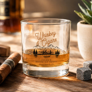 Whiskey & Sigaren Bachelorfeest Blokhut Landhuis Whisky Glas