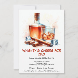 Whiskey & Sigaren – Bewerkbare Vaderdag Kaart