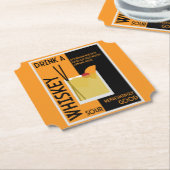 Whiskey Sour Cocktail Kartonnen Onderzetters (Gekanteld)