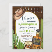 Whiskey Spanish Cowboy Birthday Invitation (Devant)