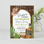 Whiskey Spanish Cowboy Birthday Invitation (Debout devant)