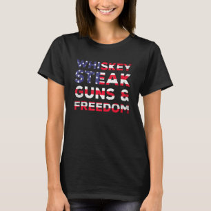 Whiskey Steak Pistolen Freedom Verenigde Staten vl T-shirt