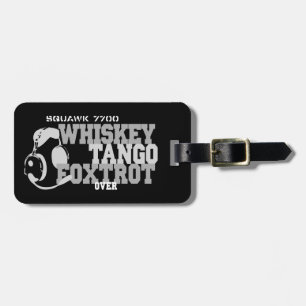 Whiskey Tango Foxtrot - Aviation Humor Bagagelabel