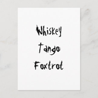 Whiskey Tango Foxtrot Briefkaart