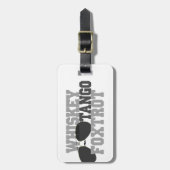 Whiskey Tango Foxtrot - Luchtvaartbril Bagagelabel (Voorkant verticaal)