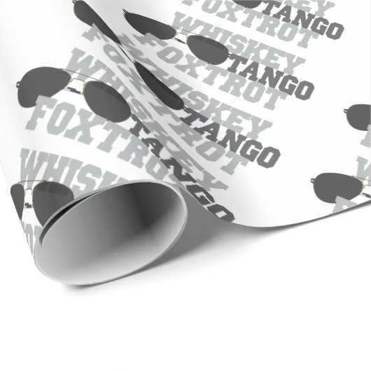 Whiskey Tango Foxtrot - Luchtvaartbril Cadeaupapier (Rol Hoek)