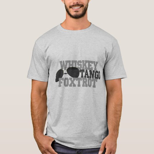 Whiskey Tango Foxtrot - Luchtvaartbril T-shirt (Voorkant)