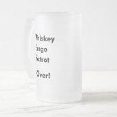Whiskey Tango Foxtrot Over! Matglas Bierpul (Voorkant links)