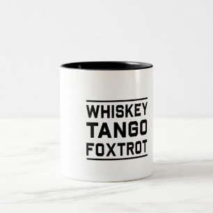 Whiskey Tango Foxtrot Tweekleurige Koffiemok