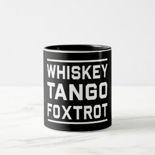Whiskey Tango Foxtrot Tweekleurige Koffiemok