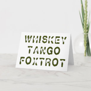 Whiskey Tango Foxtrot Wenskaart Kaart