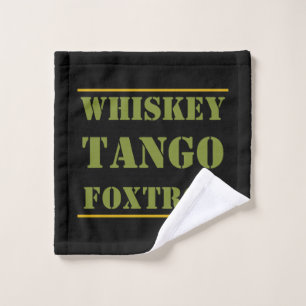 Whiskey Tango Foxtrot WTF Washandje