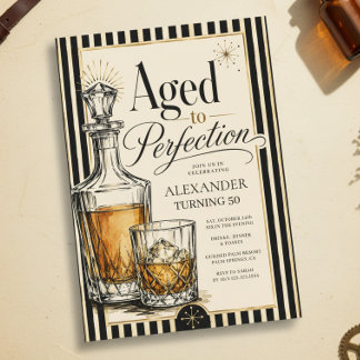 Whiskey Thema 50e Verjaardag voor Hem Kaart