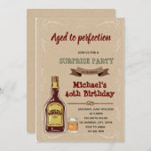 Whiskey verouderd tot perfectioneringsuitnodiging kaart (Voorkant / Achterkant)