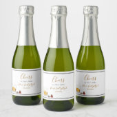 Whiskey Waterverf Chocolade Truffles Birthday Sparkling Wijnetiket (Flessen)